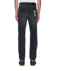 Mens Hazlow 3Rd Degree Black Straight Denim Jeans
