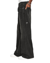 Bronko Emblem Bootcut Denim Jean - Black