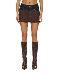 Womens Low Rider Mini Original Spliced Skirts