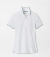 Canterbury Tipped Sport Mesh Short Sleeve Polo WHITE/WILLOW
