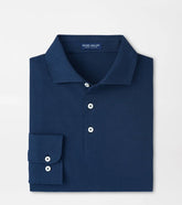 Cool Cotton Long-Sleeve Polo NAVY