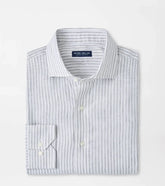Astino Lino Stripe Sport Shirt BRITISH GREY