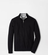 Coolspun Lite Cotton Quarter-Zip Sweater BLACK