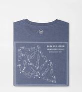 126th U.S. Open Course Map Long Sleeve T-Shirt NAVY