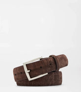 Excursionist Nubuck Alligator Belt CHOCOLATE