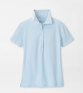 Coolspun Lite Cotton Piqué Polo BLUE BRISK / SOFT WHITE