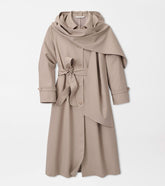 Brigitte Stretch Twill Trench Coat LIGHT TERRACE FOG