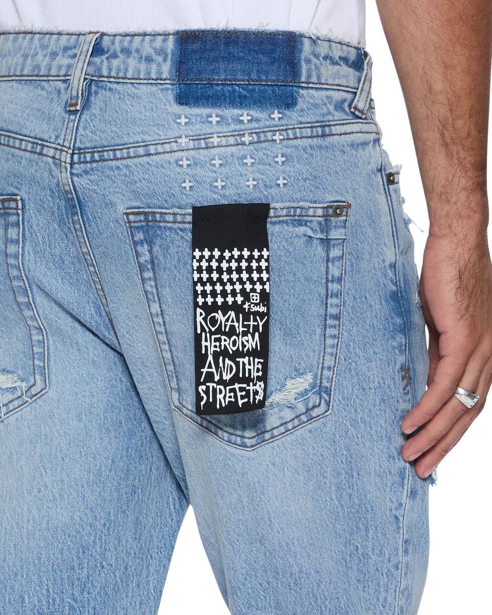 Mens Van Winkle Painter Repair Skinny Denim Jeans