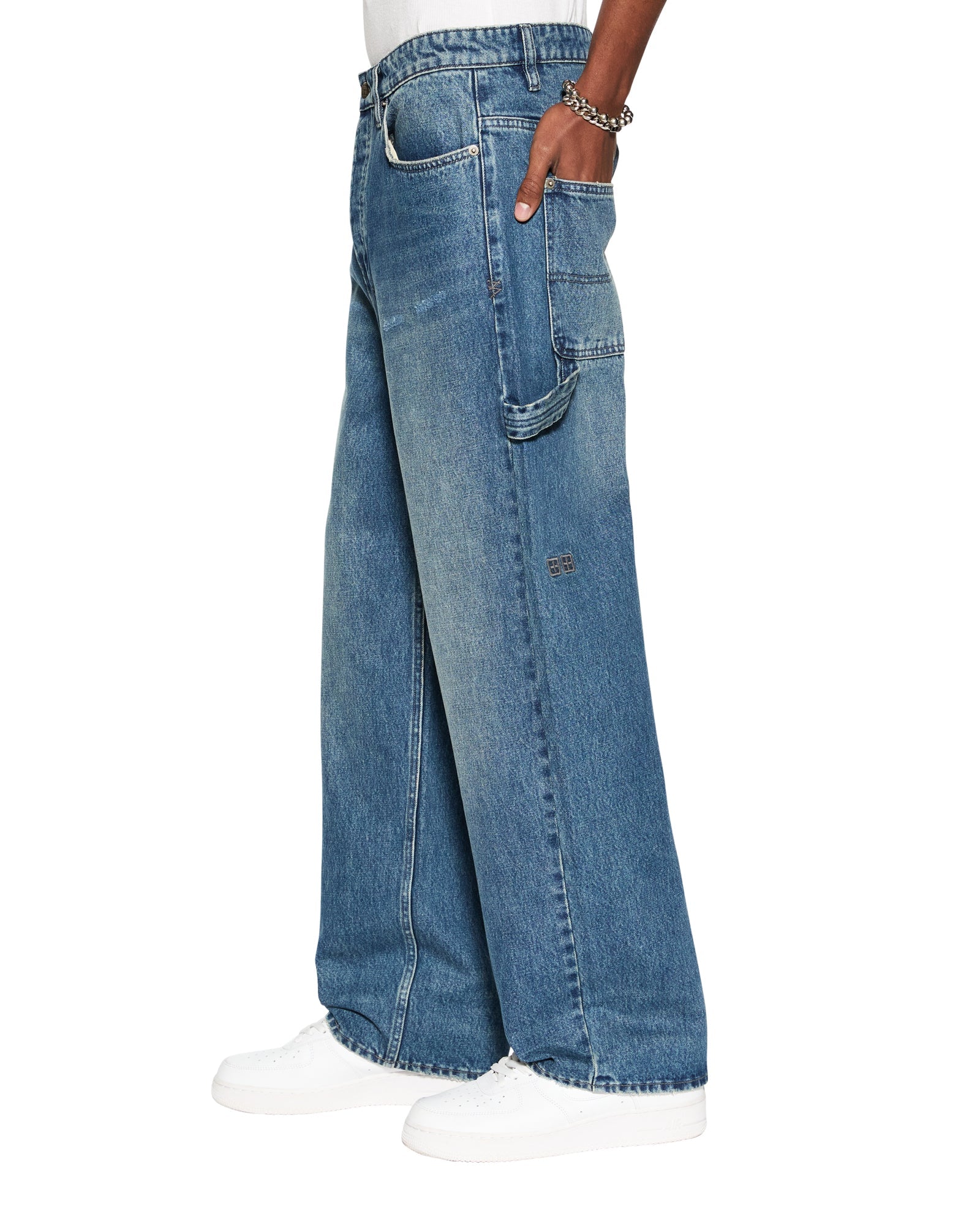 Maxx Mids Oversized Straight Leg Jean - Blue Denim