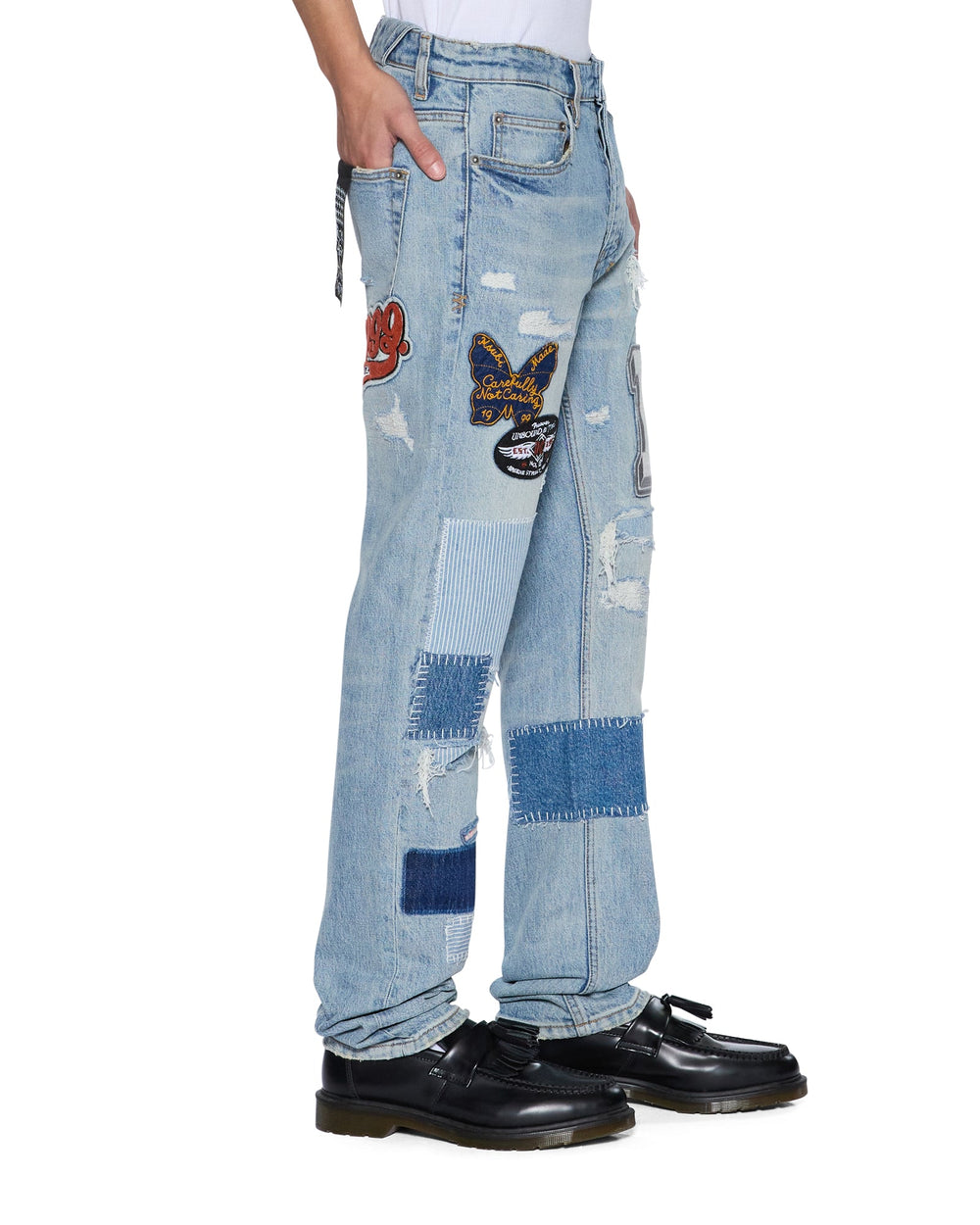 Mens Chitch Manhattan Repair Slim Denim Jeans