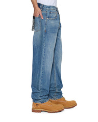 Mens Anti K Texas Blue Relaxed Denim Jeans