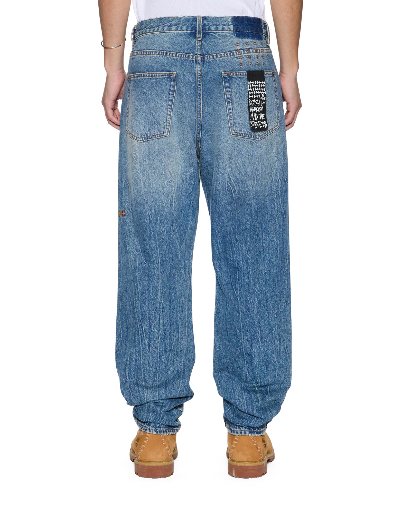 Mens Anti K Texas Blue Relaxed Denim Jeans