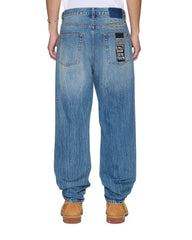 Mens Anti K Texas Blue Relaxed Denim Jeans