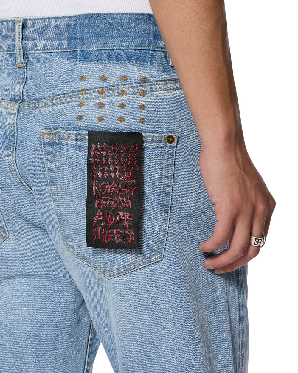 Hazlow Selvedge Sydney Blue Straight Leg Jeans