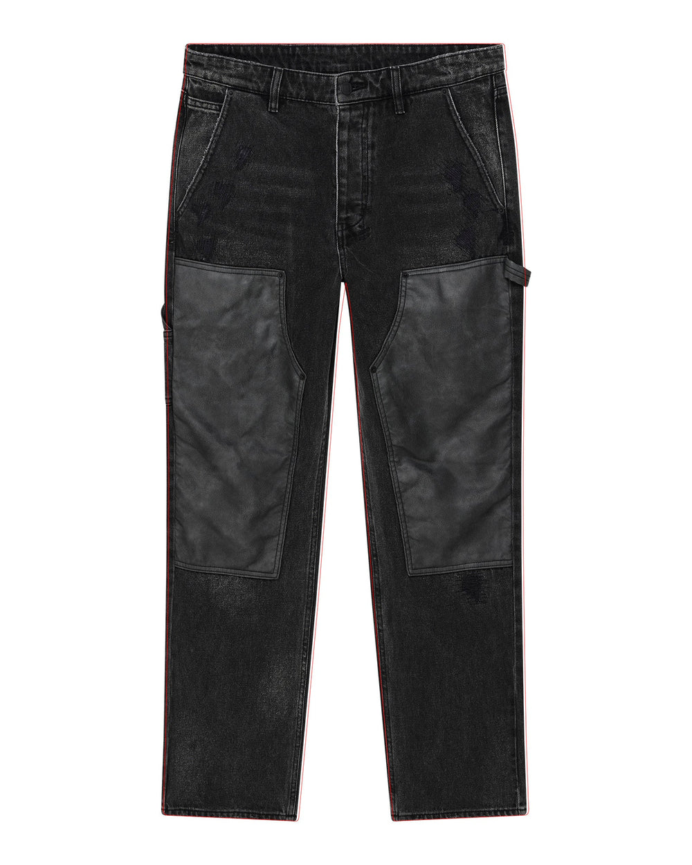 Mens Operator Pant Torqued Black Relaxed Denim Jeans