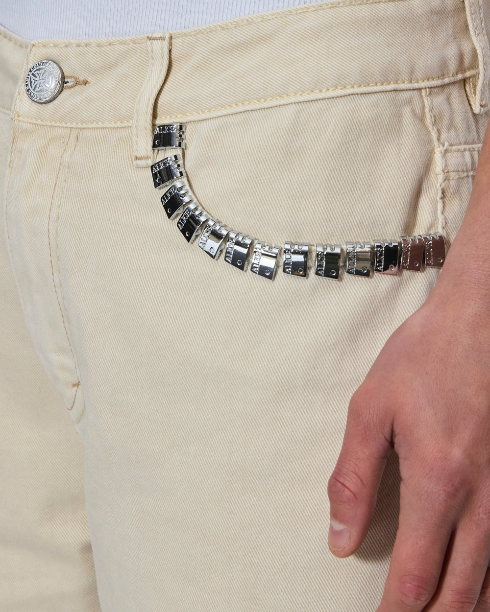 Mens Ksubi X Alice Hollywood Toro Ivory Bootcut Denim Jeans