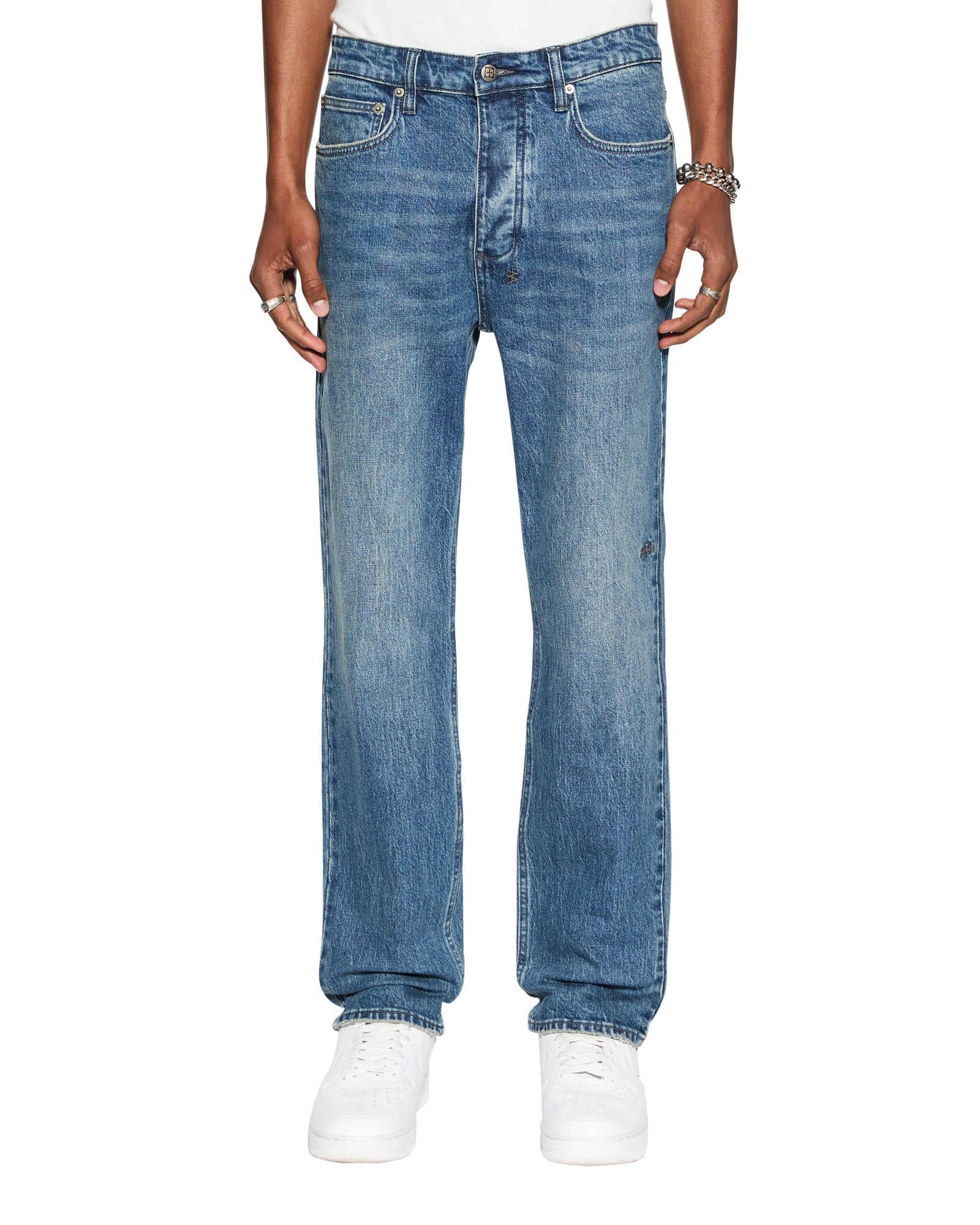 Hazlow Mids Relaxed Straight Leg Jean - Blue Denim