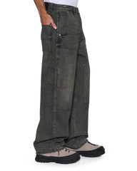 Mens Maxx Operator Mekanik Grey Baggy Denim Jeans