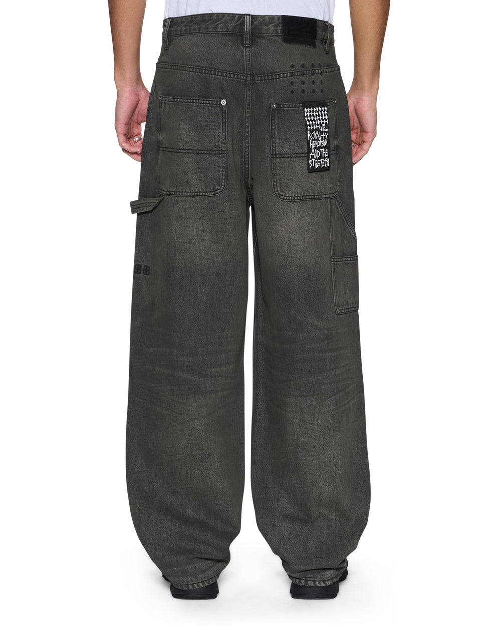 Mens Maxx Operator Mekanik Grey Baggy Denim Jeans