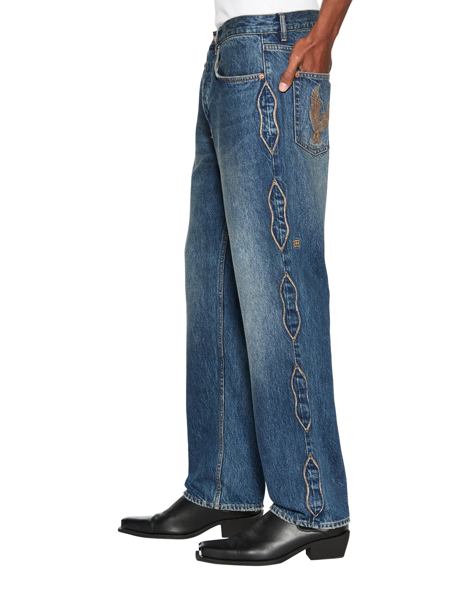 Anti K Antique Kraft Denim Jacket - Dark Indigo Denim