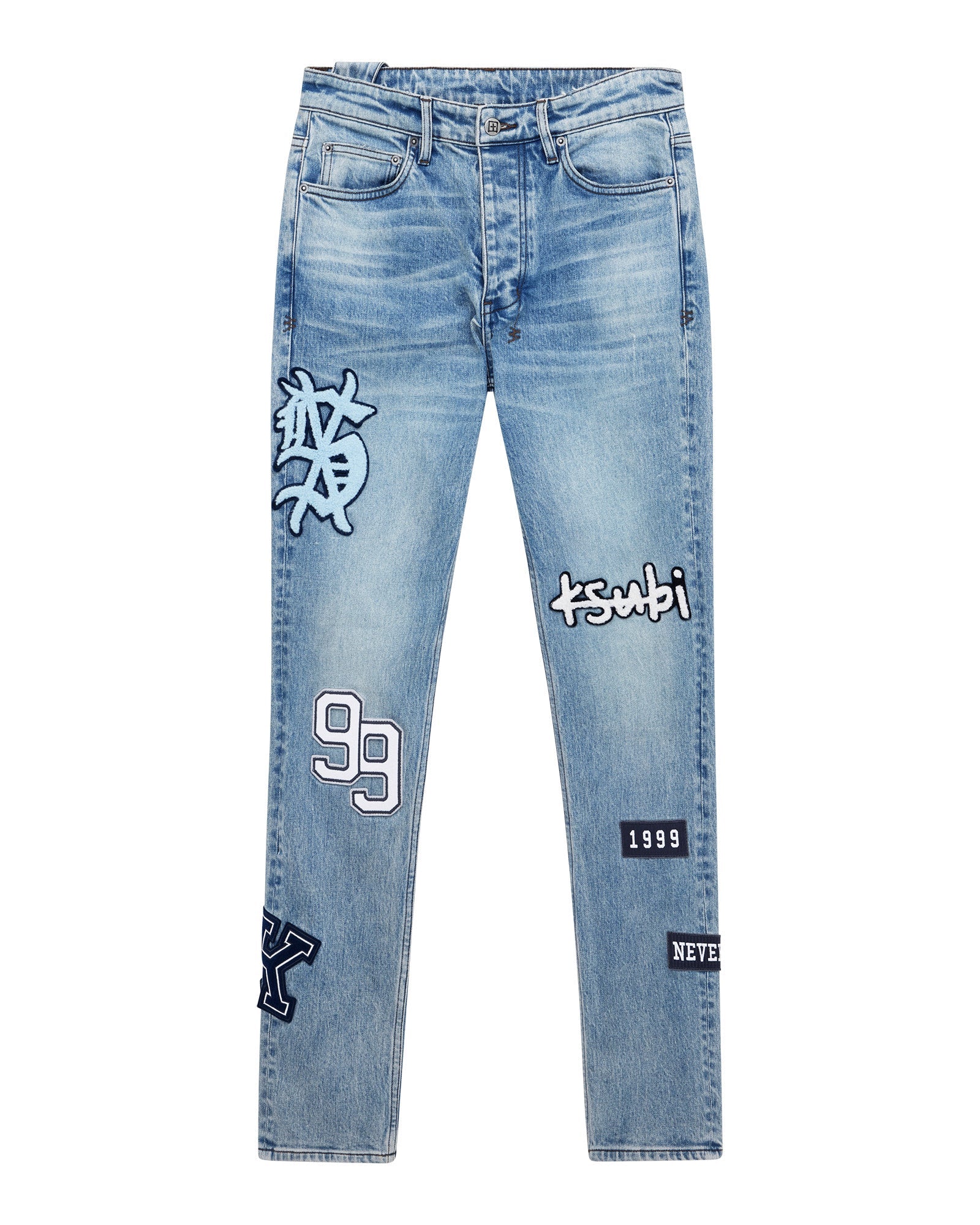 Mens Chitch Striker Patched Slim Denim Jeans