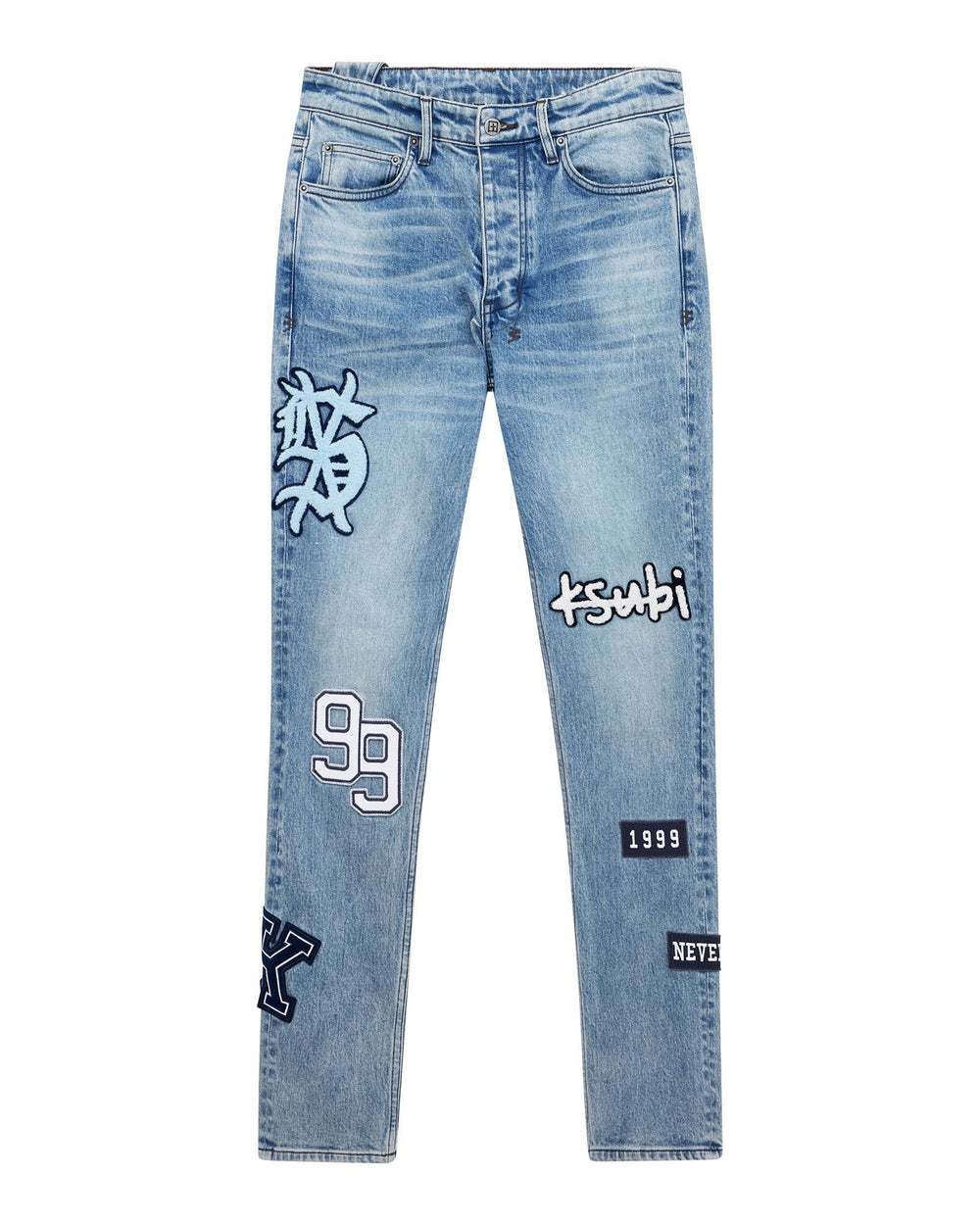 Mens Chitch Striker Patched Slim Denim Jeans