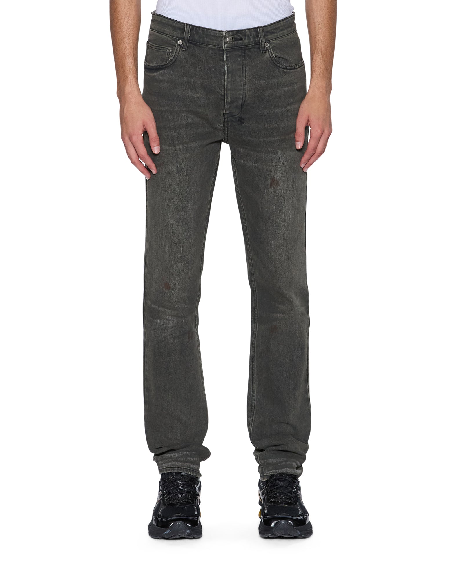 Mens Chitch Mekanik Grey Slim Denim Jeans