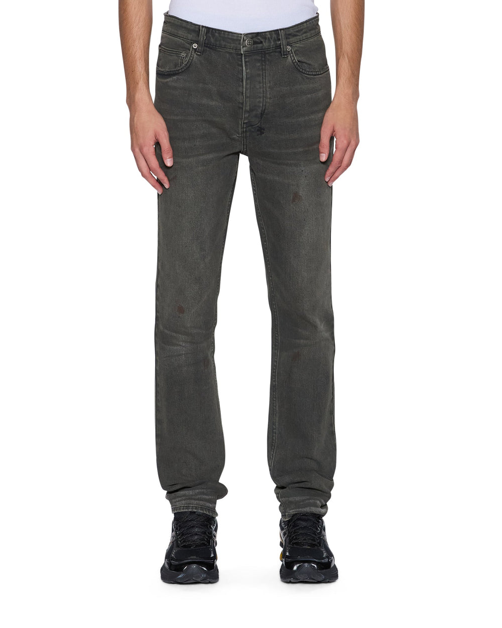 Mens Chitch Mekanik Grey Slim Denim Jeans