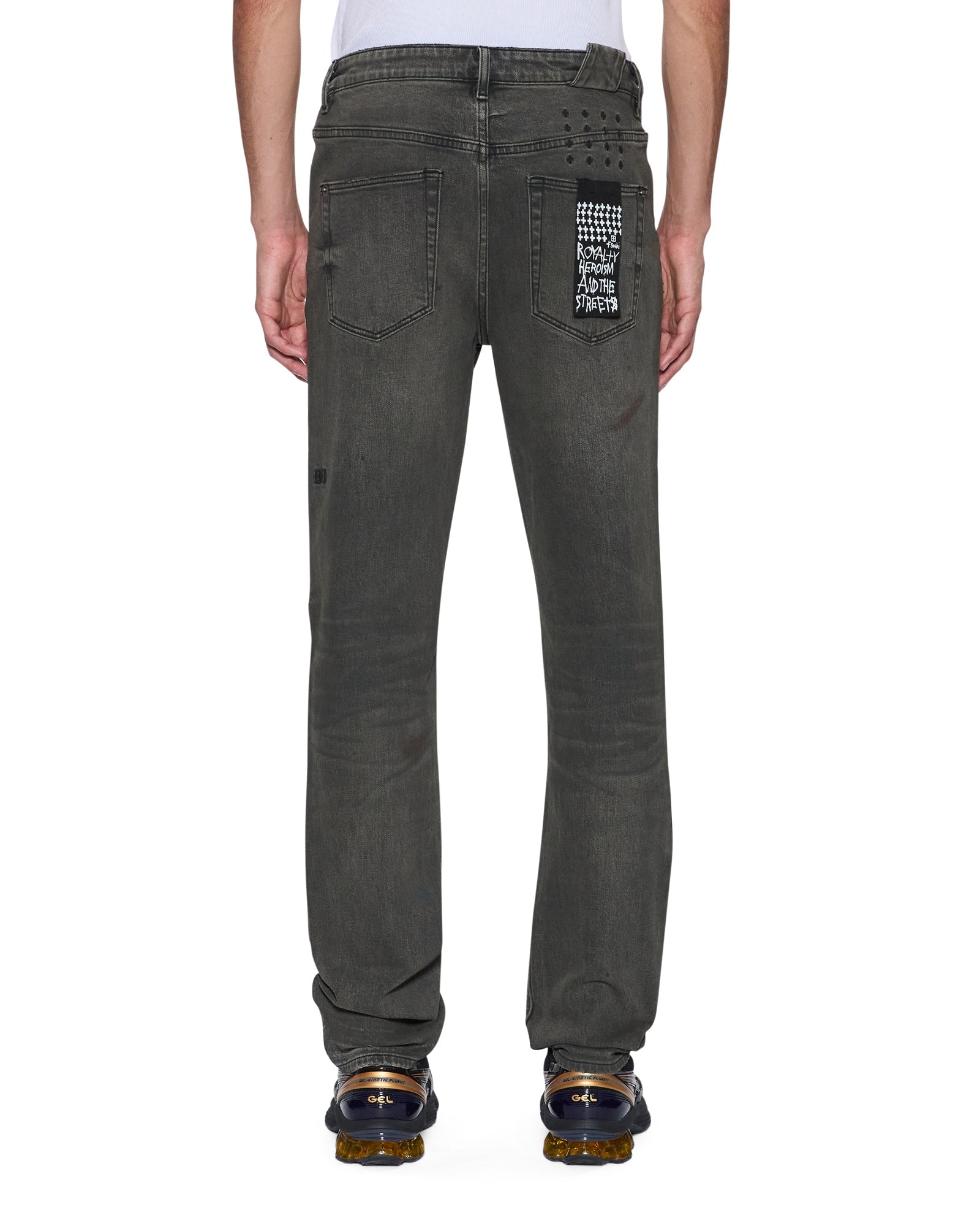 Mens Chitch Mekanik Grey Slim Denim Jeans