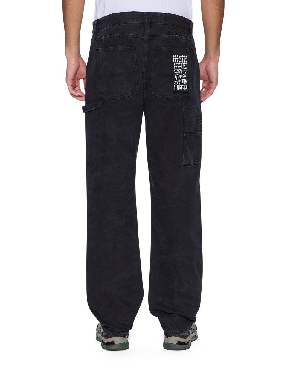 Mens Maxx Operator Pant Torqued Black Relaxed Denim Jeans