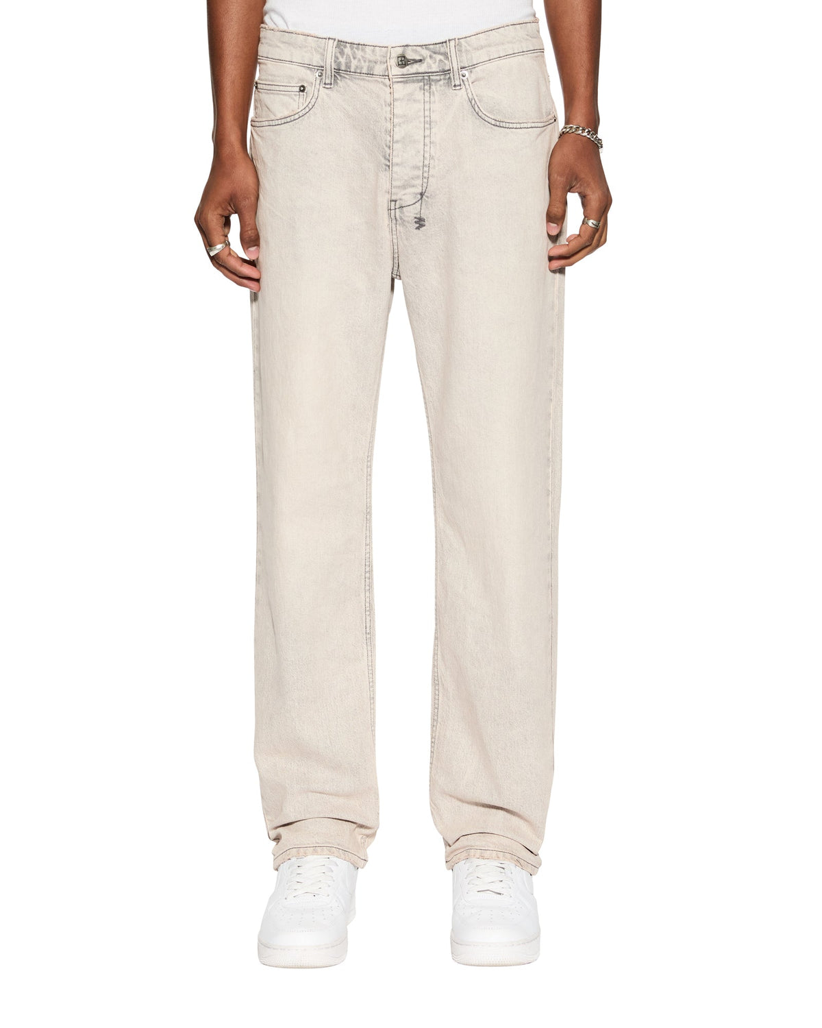 Hazlow Pluto Relaxed Straight Leg Fit Jean - Stone Grey