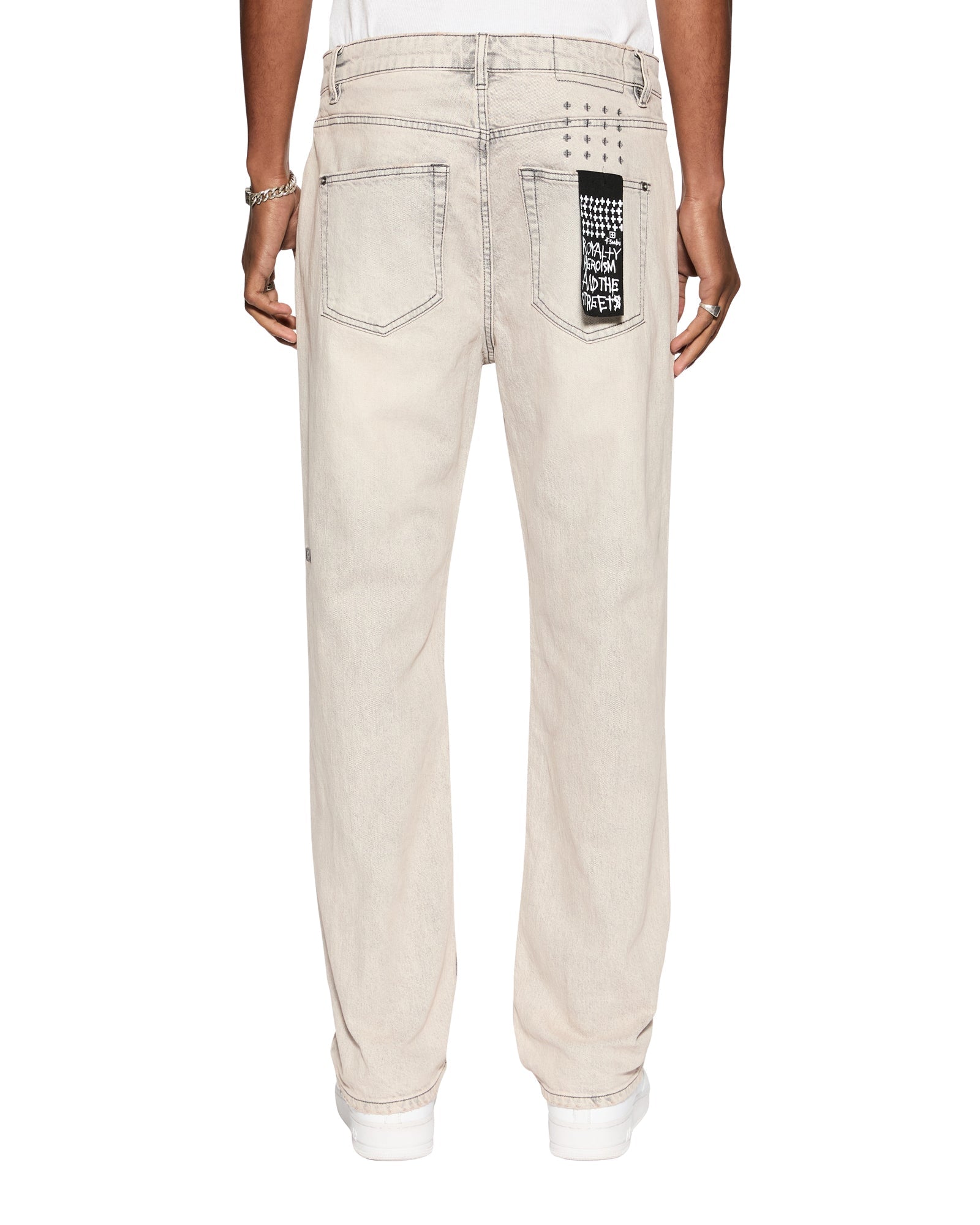 Hazlow Pluto Relaxed Straight Leg Fit Jean - Stone Grey