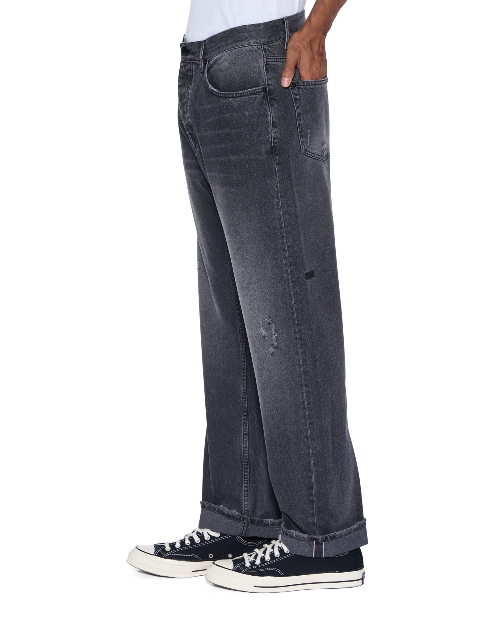 Anti K Selvedge Chicago Black Straight Leg Jeans