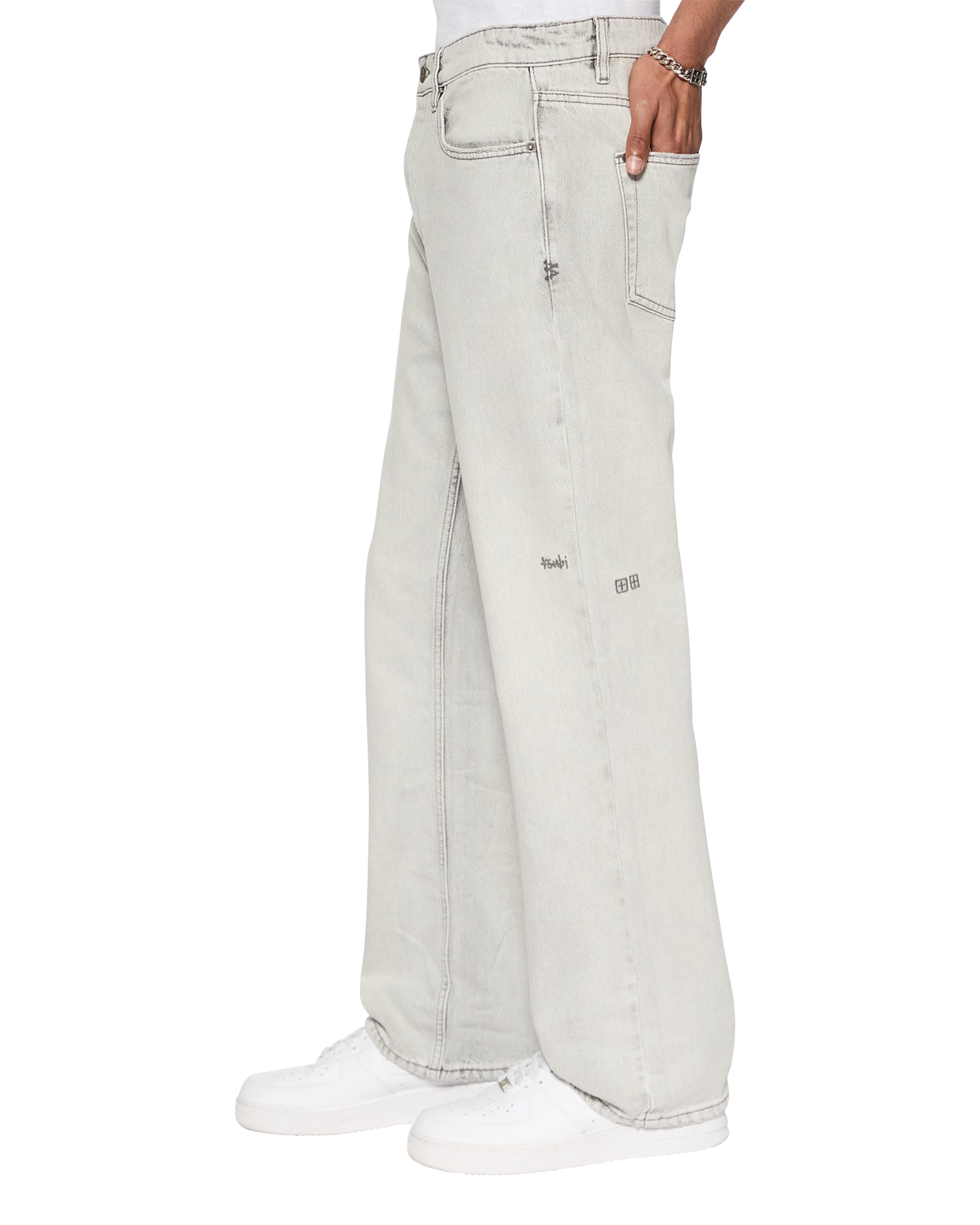 Bronko White Snow Bootcut Jeans