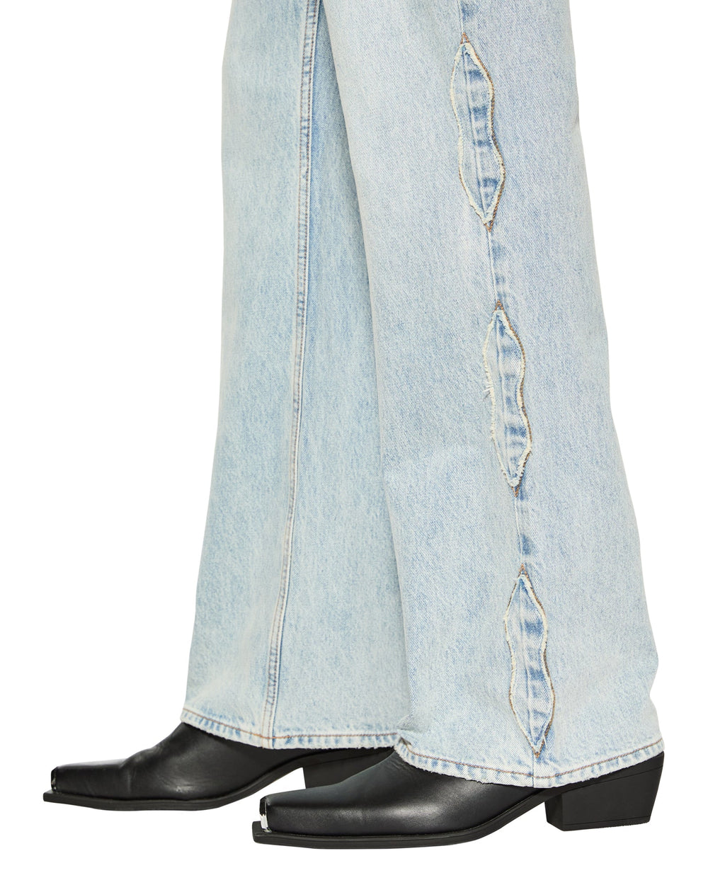 Bronko Paragon Kraft Wide Leg Jean - Stone Wash Denim
