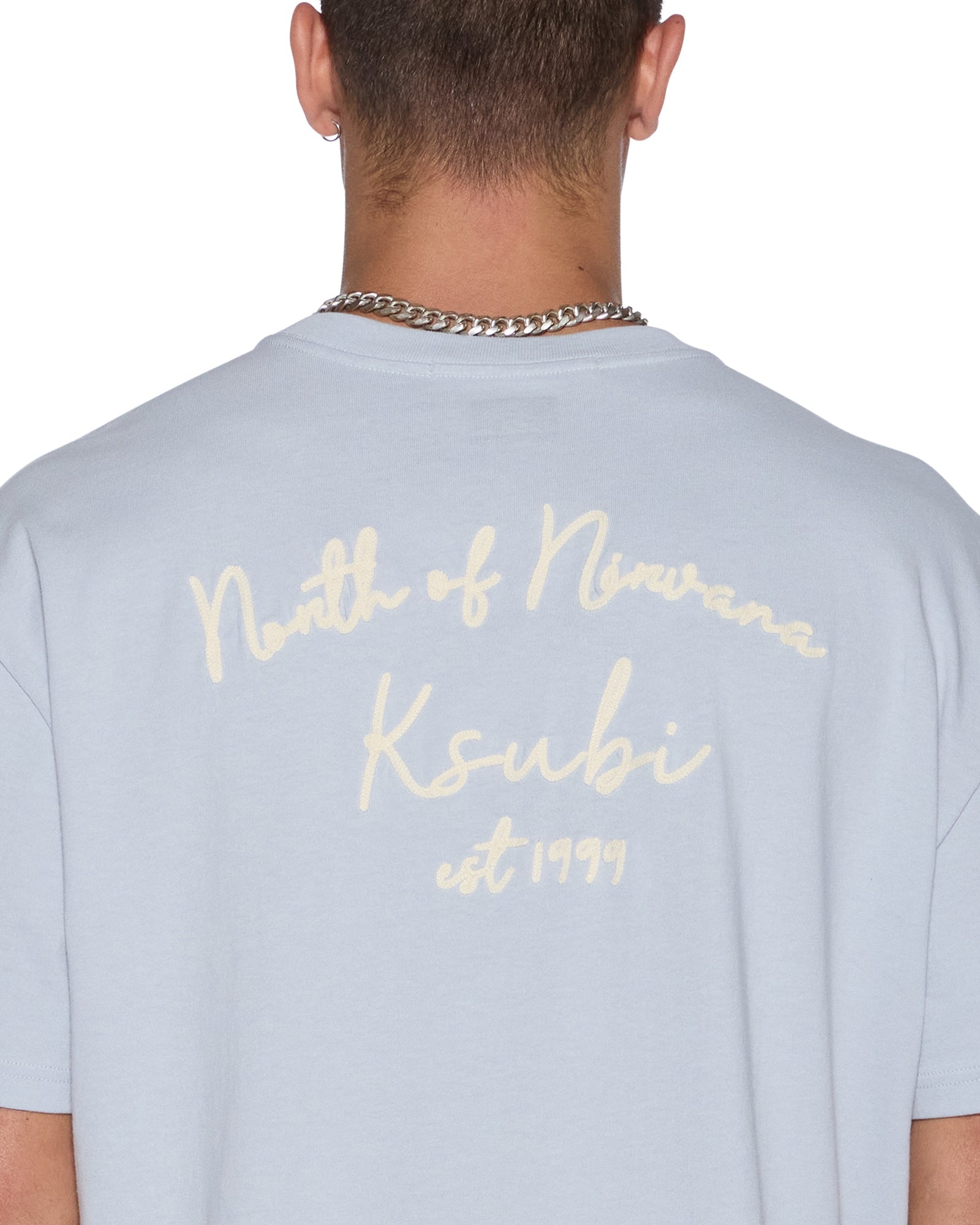 Mens Salud Biggie Ss Tee Blue Mist Tees