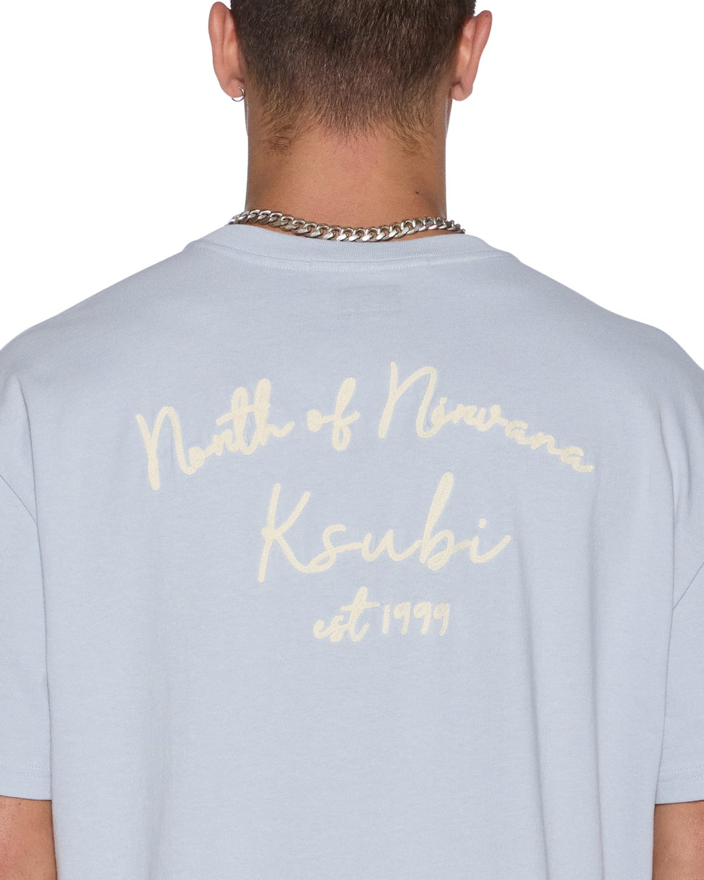 Mens Salud Biggie Ss Tee Blue Mist Tees