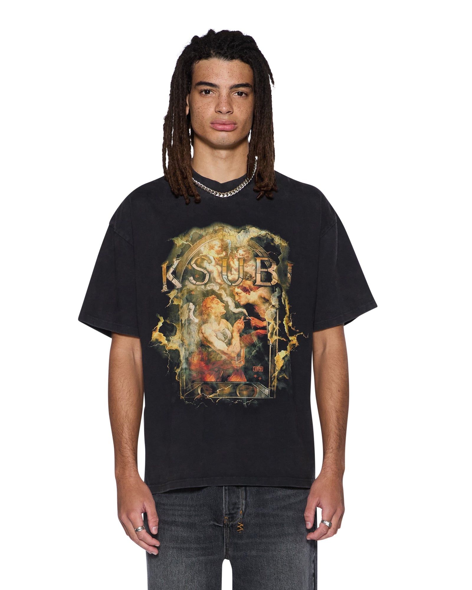 Mens Ascension Ekcess Tee Faded Black Tees
