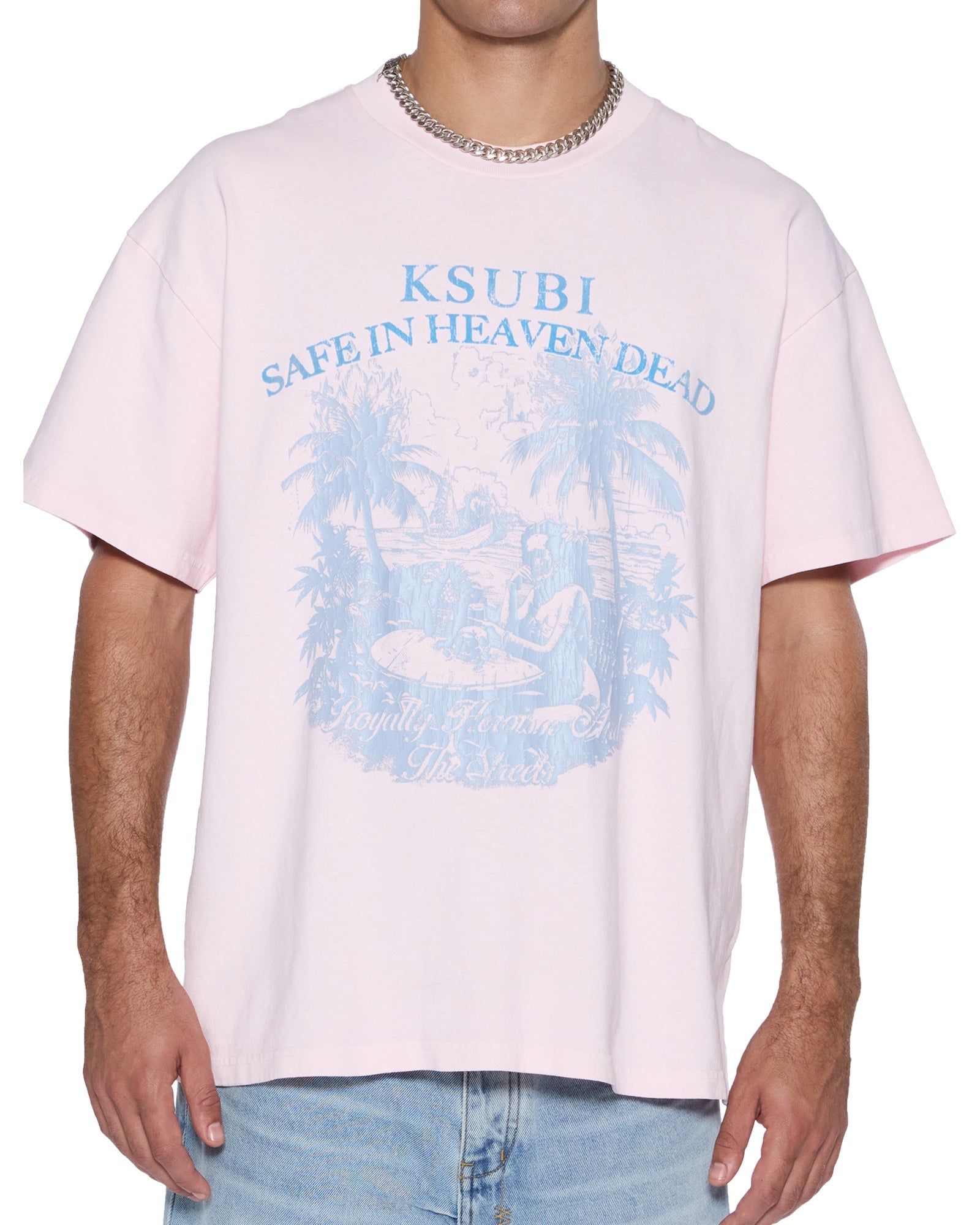 Mens Paradiso Ekcess Ss Tee Ice Quartz Tees