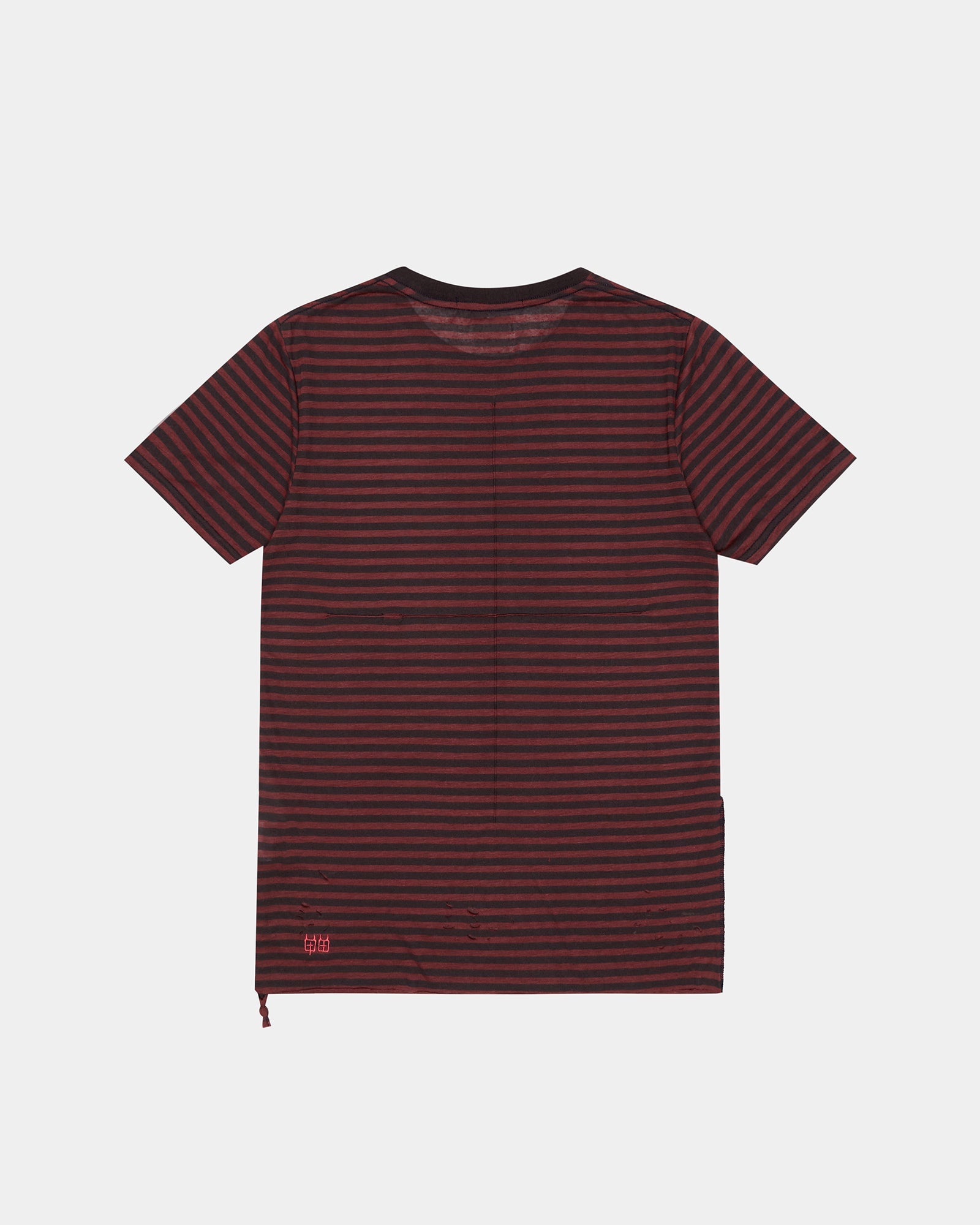 Angel Sioux Short Sleeve Mens T-shirt - Red Black Stripe