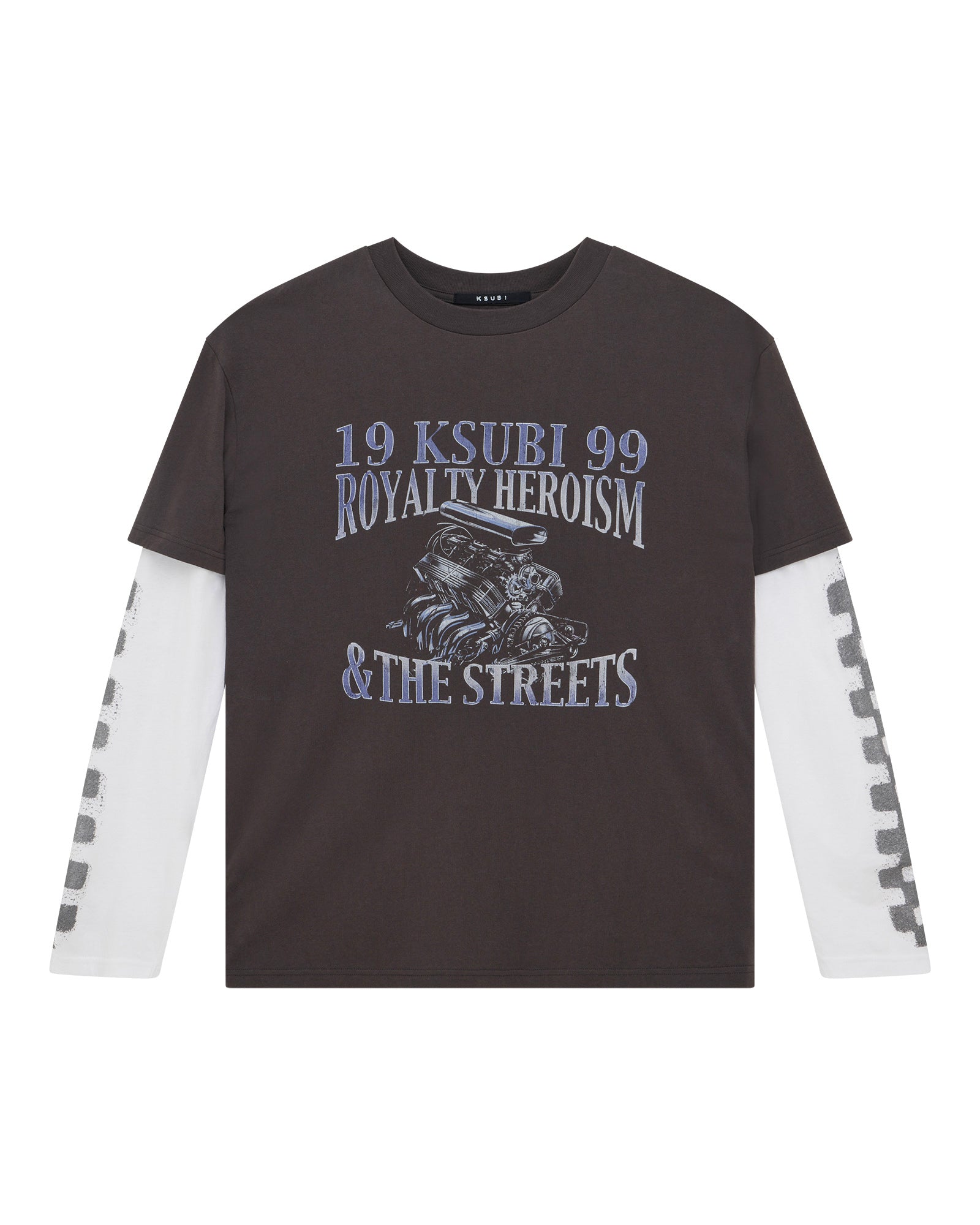 Mens Engine Ls Layer Tee Faded Black Tees
