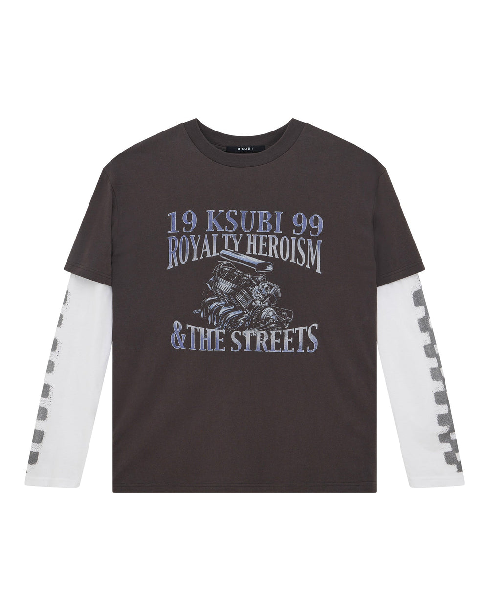 Mens Engine Ls Layer Tee Faded Black Tees
