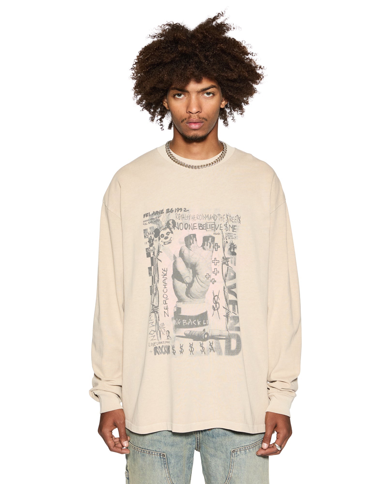 Hit List Ekcess Short Sleeve Oversized Tee - Faded Black