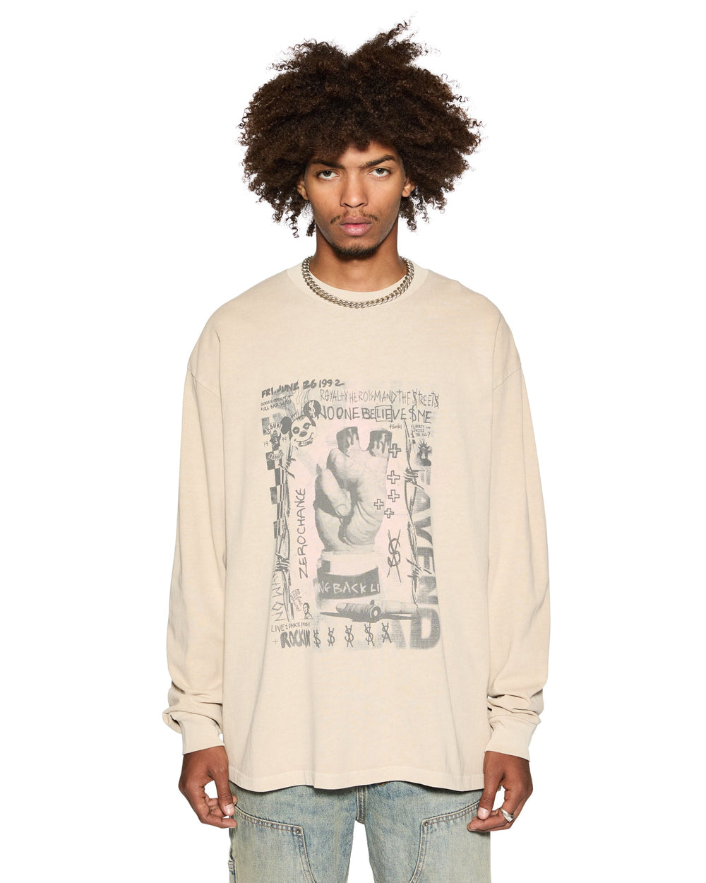 Hit List Ekcess Short Sleeve Oversized Tee - Faded Black