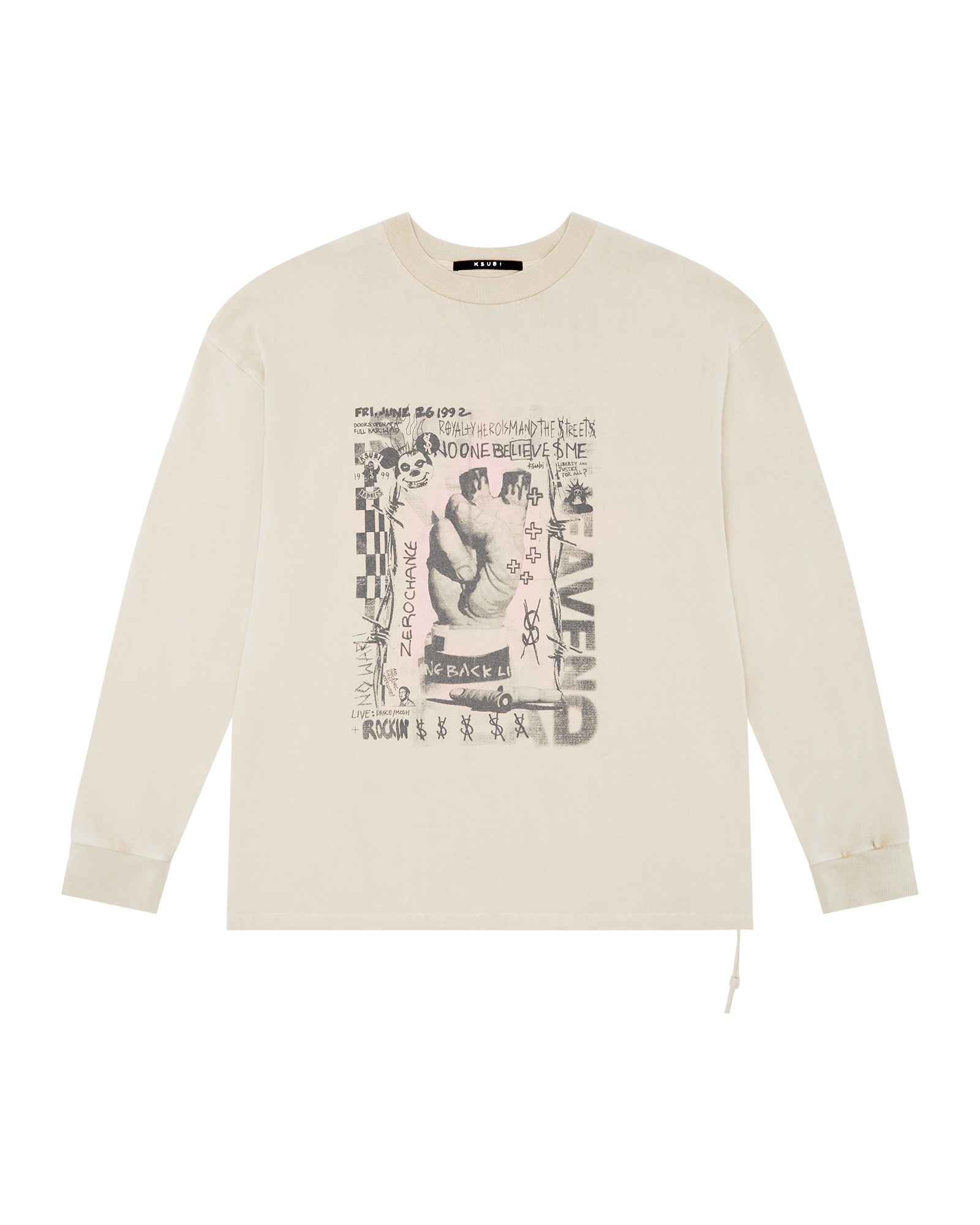 Hit List Ekcess Short Sleeve Oversized Tee - Faded Black