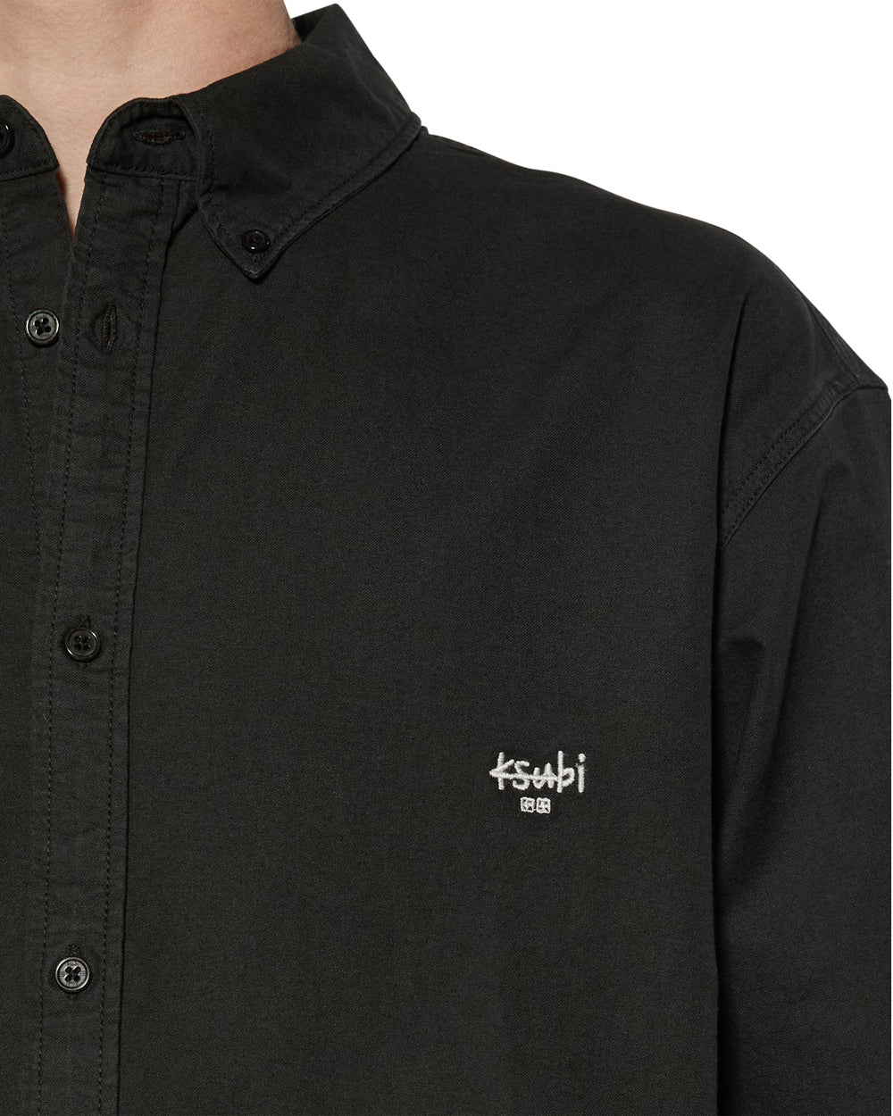 Mens Ksignature Button Down Ls Shirt Black Shirts