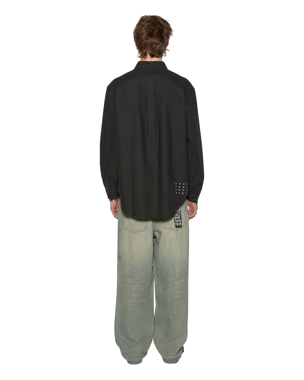 Mens Ksignature Button Down Ls Shirt Black Shirts