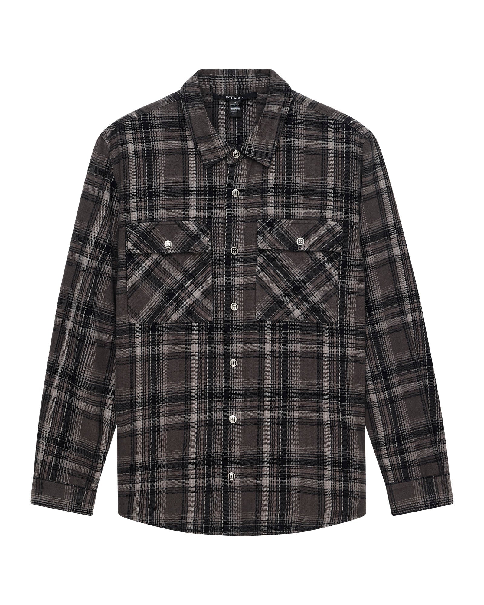 Mens Snakebite Shirt Check Charcoal Shirts