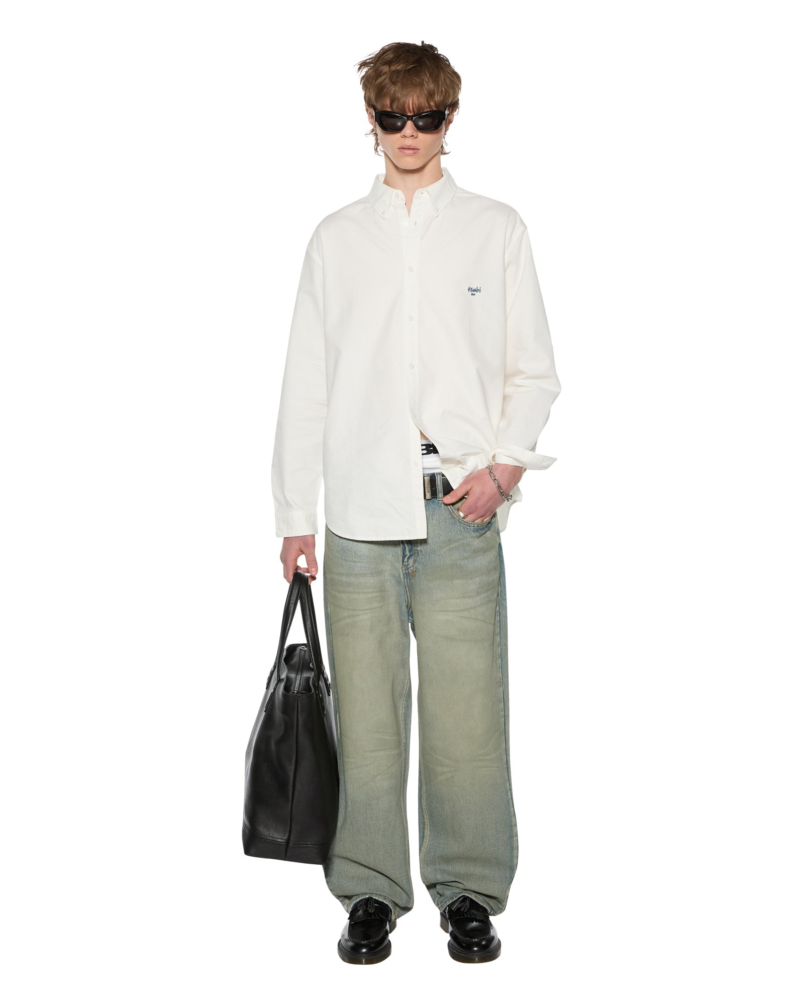 Mens Ksignature Button Down Ls Shirt White Shirts