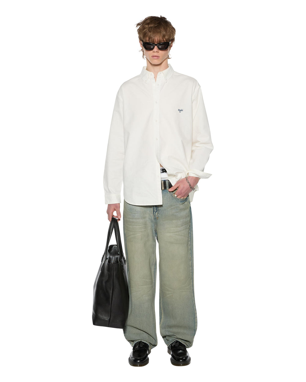 Mens Ksignature Button Down Ls Shirt White Shirts